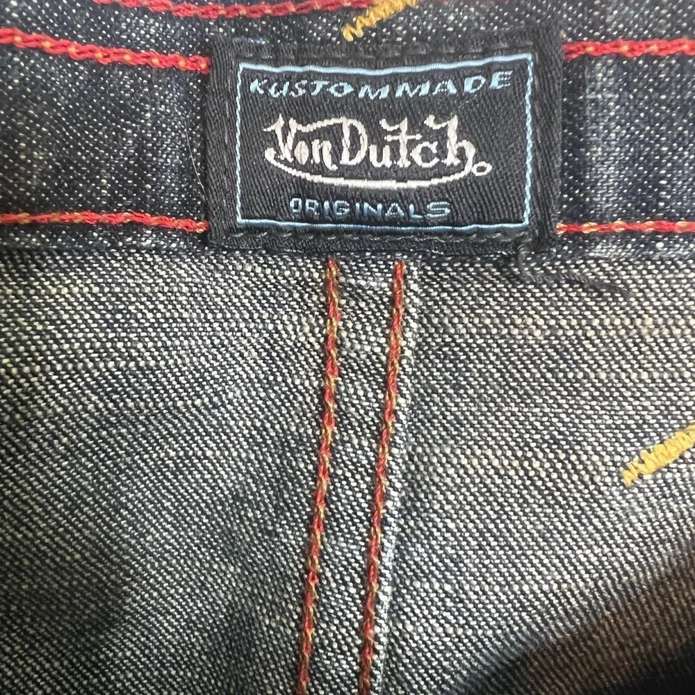 SZ 29, Von Dutch chaps style, two-tone jeans